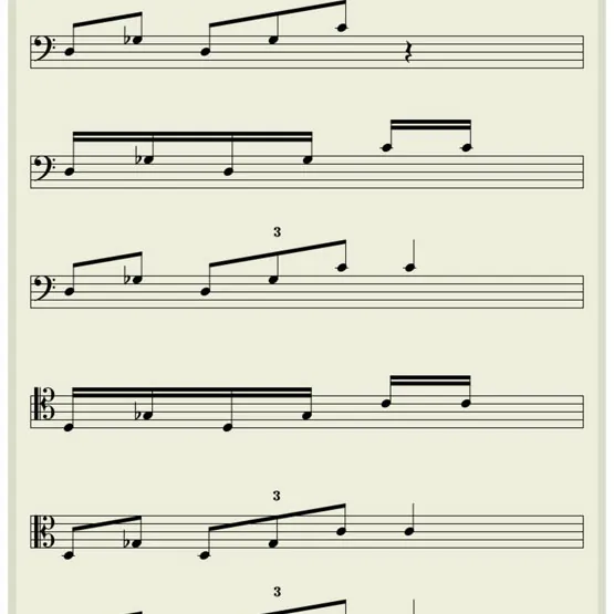 Screenshot of OSCNotation showing musical notation on an iPhone